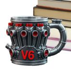 Araba motoru kahve kupa, araba kahve kupa, Çay İçme Bardakları Kahve Kupa Yalıtım, Paslanmaz çelik içecek eşyaları 300ml, v6 & v8 Motor Masa Dekoru Araba Tutkaşları Doğum Günü, Babalar Günü