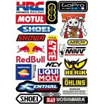 Araba, Motosiklet, Bisiklet, Kask Sponsor Sticker Seti, Çıkartma Etiketi A8036 Model