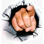 Araba Renkli Oto Sticker El Ile Işaret Etme Oto Yapıştırma