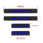 Araba Sport Carbon Fiber Kapı Eşiği Yazısı Sticker Boya Koruma