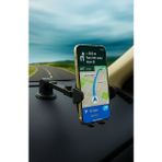 Araba Telefon Tutucu 360° Dönebilen Uzayabilir Vantuzlu Tutucu Araç İçi Cep Telefonu Tutacağı Oto Aksesuar - Siyah - Siyah - Renk
