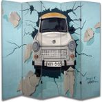 Araba Temalı Özel Tasarım Paravan Room Divider 180 x 200 cm - Renkli