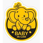 Arabada bebek var Baby in Car Sticker Yapıştırma 19CM md1