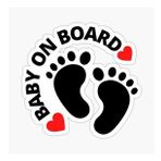 Arabada bebek var Baby On Board Sticker Etiket 19CM md16