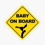 Arabada bebek var Baby On Board Sticker Etiket 19CM md20