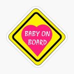 Arabada bebek var Baby On Board Sticker Etiket 19CM md21