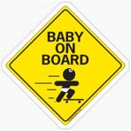 Arabada bebek var Baby On Board Sticker Yapıştırma 19CM md18