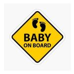 Arabada bebek var Baby On Board Sticker Yapıştırma 19CM md3