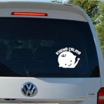 Arabada Bebek Var Korna Çalma Sticker Yapıştırma Arka Cam