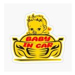Arabada Bebek Var Sticker oto Yapıştırma Etiket 18cm MD26