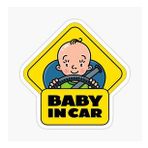 Arabada Bebek Var Sticker oto Yapıştırma Etiket 18cm MD28