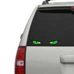 Arabadan Bakan Ilginç Yeşil Gözler 1 Çift 10 Cm Sticker Etiket