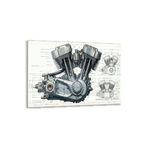 Arabalar Cam Tablo - Motosikletler - Yatay Motif 04-029, 140 x 90
