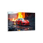 Arabalar Cam Tablo - Spor Arabalar - Yatay Motif 03-056, 45 x 30