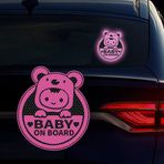 Arabalar için 2 Adet Bebek Üstü Çıkartma, Nouiroy Sevimli Bebek Süper Güçlü Reflektörlü Koala Bebek Araba Çıkartmaları ve Çıkartmaları Bebek Dikkat Araba Camı Tampon Güvenlik Uyarı İşareti Su Geçirmez