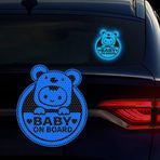 Arabalar için 2 Adet Bebek Üstü Çıkartma, Nouiroy Sevimli Bebek Süper Güçlü Yansıtıcı Koala Bebek Araba Çıkartmaları ve Çıkartmaları Bebek Dikkat Araba Camı Tampon Güvenlik Uyarı İşareti Su Geçirmez