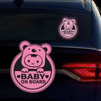 Arabalar için Gemide Bebek Çıkartmaları, 2 Adet Nouiroy Sevimli Bebek Süper Güçlü Yansıtıcı Koala Bebek Araba Çıkartmaları ve Çıkartmaları Bebek Dikkat Araba Camı Tampon Güvenlik Uyarı İşareti Su