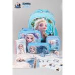 Arabalar Lisanslı Frozen Elsa Okul,beslenme ve Kalem Çantası Ile Kırtasiye ve Yemek Seti - Mavi - 1