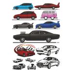 Arabalar Sticker Set-1 14 Parça Telefon, Tablet, Defter, Laptop Sticker