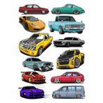 Arabalar Sticker Set-6 12 Parça Telefon, Tablet, Defter, Laptop Sticker