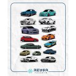 Arabalar Sticker Set 7 15 Parça Telefon, Tablet, Defter, Laptop Sticker