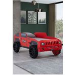 Arabalı Yatak, Jeep Arabalı Yatak - Kırmızı