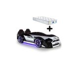 Arabalı Yatak Kapıları Açılan Mustang Full Ledli Kumandalı Ve Müzikli + Ortopedik Yatak
