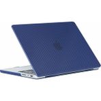Arabulalaca Macbook Air 13 2020 A2179 Koruma Karbon Desenli Kılıfı Hardcase Kapak - Mavi