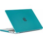 Arabulalaca Macbook Air 13 2020 A2179 Koruma Karbon Desenli Kılıfı Hardcase Kapak - Yeşil