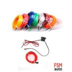 Araç Araba İçi Torpido Ledi Renkli İp Neon İp Led 2 Metre Kırmızı