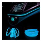 Araç Araba İçi Torpido Ledi Renkli İp Neon Led 2 Metre Buz Mavi
