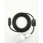 Araç çakmak girişli 30W 12V Led Ampul,lü E27 Duylu Anahtarlı Araç,Karavan,Kamp Seyyar Lamba 12/16A 2 X1,5mm TTR Bakır 10