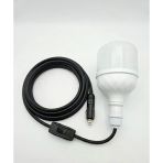 Araç çakmak girişli 30W 12V Led Ampul,lü E27 Duylu Anahtarlı Araç,Karavan,Kamp Seyyar Lamba 12/16A 2 X1,5mm TTR Bakır 5 Mt-Siyah