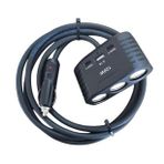 Araç Çakmak Uzatma Kablosu Çakmaklık Çoklayıcı USB,Type-C çıkışlı 12V/10A/120W 2 X1,5mm TTR Bakır 2 Mt-YK-OT732