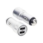 Araç Çakmaklık Şarj Aleti Çift Usb Girişli Hızlı Şarj 2.4A Gri