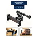 Araç İçi Akrobat Koltuk Arkası Tablet ve Telefon Tutucu Stand Ayarlanabilir Açı 13.5cm -26cm Uyumlu