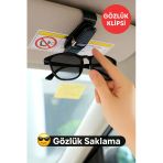 Araç İçi Çift Taraflı Gözlük Ve Kart Tutucu Klips – Pratik Düzenleyici Araç Aksesuarı
