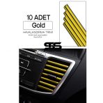 Araç Içi Klima Havalandırma Izgarası Gold Trim Seti Film Şerit Havalandırma Izgarası Gold Trim Şerit