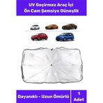 Araç İçi Ön Cam Şemsiye Güneşlik Premium Seri Gölgelik Titanyum Gümüş Kaplama UV Geçirmez Dayanıklı