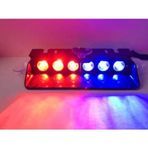 Araç İçi Vantuzlu Çakar Lamba Kırmızı-mavi 12v 6 Ledli 7 Modlü