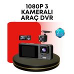 Araç Kamerası 3’Lü Sistem | Full Hd, Sesli Kayıt Ve Park Gözetimi Mir88190767