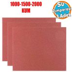 Araç Otomotiv Far Temizleme Parlatma İnce Kalın Su Zımpara Seti Kağıt 1000-1500-2000 Kum (3 Adet)