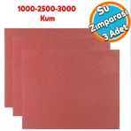 Araç Otomotiv Far Temizleme Parlatma Ince Kalın Su Zımpara Seti Kağıt 1000-2500-3000 Kum (3 Adet)