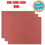 Araç Otomotiv Far Temizleme Parlatma Ince Kalın Su Zımpara Seti Kağıt 500-2000-2500 Kum (3 Adet)