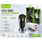 Araç Şarj Aleti Çakmaklık Type-C + Usb Girişli