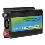 Araç Şarj Cihazı İnvertörü, 12V - 220V Çift USB Bağlantı Noktaları Modifiye Dalga İnvertörü Akıllı Sıcaklık Kontrolü ABS 300W Pil Maşası Kablosu Ile Kamp Için (Siyah)