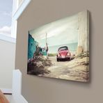 Araç-Volkswagen-Eski Araba-Meksika-Ev-Antika 70x100cm Dekoratif Kanvas Tablo
