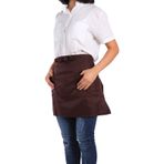 Aramox 7 renkli yarım kısa fiyonk önlük, cepli, kafe, restoran, garson, bar, bordo kırmızısı, mutfak, yemek pişirme, üniseks, Kahve, #-05
