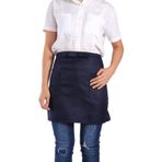Aramox 7 renkli yarım kısa fiyonk önlük, cepli, kafe, restoran, garson, bar, bordo kırmızısı, mutfak, yemek pişirme, üniseks, Lacivert, #-03
