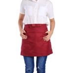 Aramox 7 renkli yarım kısa fiyonk önlük, cepli, kafe, restoran, garson, bar, bordo kırmızısı, mutfak, yemek pişirme, üniseks, Wine Red, #-07